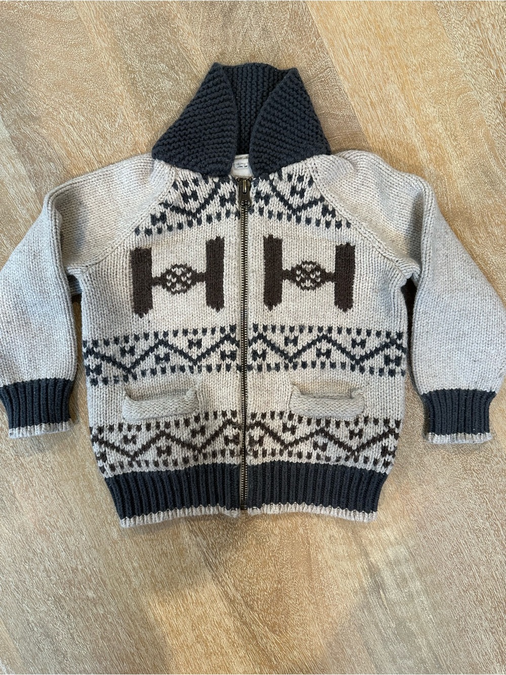 GAP Beige and Charcoal Star Wars Wool Sweater